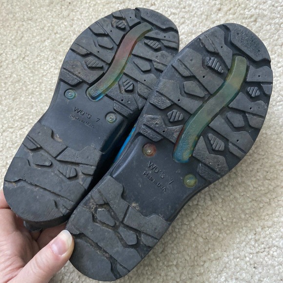 SLOGGERS Size 7 Waterproof Slip Resistant GARDEN SHOES Blue Floral Slip On Clogs - Picture 5 of 6